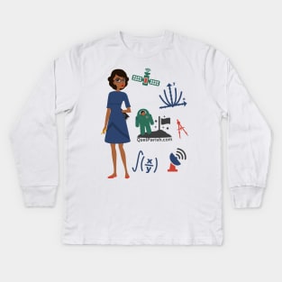 Black Women in STEM Solo Mathematician Kids Long Sleeve T-Shirt